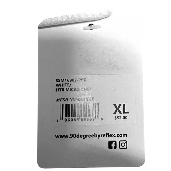 90 Degrees By Reflex Men’s Nomad Mesh Short Sleeve Crew Neck Tee Lightweight Moi - Picture 5 of 6